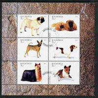 Kalmikia Republic 2003 Dogs perf sheetlet containing set of 6 values cto used