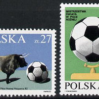 Poland 1982 World Cup Football set of 2 unmounted mint, SG 2815-16