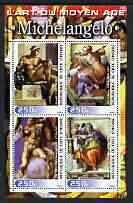 Ivory Coast 2003 Art of the Renaissance - Paintings by Michelangelo perf sheetlet containing 4 values unmounted mint