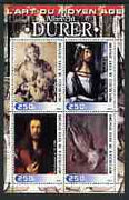 Ivory Coast 2003 Art of the Renaissance - Paintings by Albrecht Durer perf sheetlet containing 4 values unmounted mint
