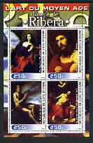 Ivory Coast 2003 Art of the Renaissance - Paintings by Jusepe de Ribera perf sheetlet containing 4 values unmounted mint