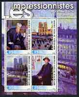 Ivory Coast 2003 Art of the Impressionists - Paintings by Maximilien Luce perf sheetlet containing 4 values unmounted mint