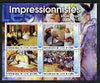 Ivory Coast 2003 Art of the Impressionists - Paintings by Edgar Degas perf sheetlet containing 4 values unmounted mint