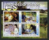 Ivory Coast 2003 Art of the Impressionists - Paintings by Berthe Morisot perf sheetlet containing 4 values unmounted mint