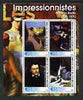 Ivory Coast 2003 Art of the Impressionists - Paintings by Frederic Bazille perf sheetlet containing 4 values unmounted mint