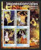 Ivory Coast 2003 Art of the Impressionists - Paintings by Pierre-Auguste Renoir perf sheetlet containing 4 values unmounted mint