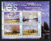Ivory Coast 2003 Art of the Impressionists - Paintings by Eugene-Louis Boudin perf sheetlet containing 4 values unmounted mint