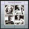 Congo 2003 Marilyn Monroe #2 perf sheetlet containing 4 values (B&W) unmounted mint