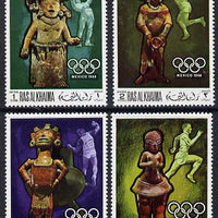 Ras Al Khaima 1968 Mexico Olympics (statuettes) perf set of 4 unmounted mint Mi 259-62A