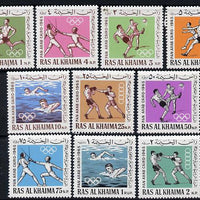 Ras Al Khaima 1966 Olympics - Pan Arab Games perf set of 10 unmounted mint Mi 37-46, SG 31-40