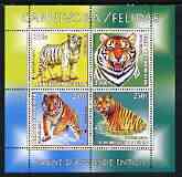 Benin 2003 World Fauna #01 - Lynxes perf sheetlet containing 4 values unmounted mint