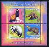 Benin 2003 World Fauna #10 - Bears & Pandas perf sheetlet containing 4 values unmounted mint