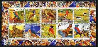 Benin 2003 Birds perf sheetlet containing 10 values, Scout logo in margin, unmounted mint