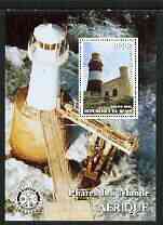 Benin 2003 Lighthouses of America perf m/sheet #02 with Rotary Logo unmounted mint