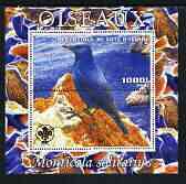 Ivory Coast 2003 Birds - Stonechat composite perf sheetlet containing 1 value + 1 label with Scouts Logo, unmounted mint