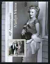 Benin 2003 40th Death Anniversary of Marilyn Monroe #08 - With Arthur Miller perf m/sheet unmounted mint