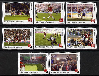 St Thomas & Prince Islands 2004 Football perf set of 8 values unmounted mint. Note this item is privately produced and is offered purely on its thematic appeal