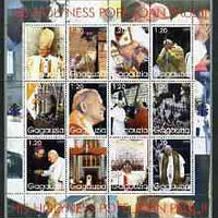 Gagauzia Republic 2003 Pope John Paul II perf sheetlet #03 containing complete set of 12 values unmounted mint