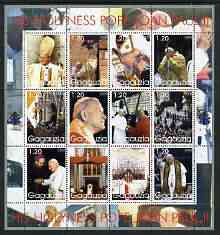 Gagauzia Republic 2003 Pope John Paul II perf sheetlet #03 containing complete set of 12 values unmounted mint