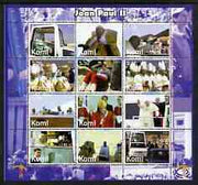 Karakalpakia Republic 2003 Pope John Paul II perf sheetlet #04 containing complete set of 12 values (inscribed Visit to Croatia) unmounted mint