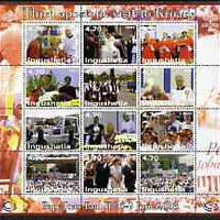 Tatarstan Republic 2003 Pope John Paul II perf sheetlet #02 containing complete set of 12 values (inscribed Visit to Croatia) unmounted mint
