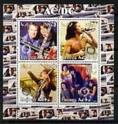 Eritrea 2003 The Bee Gees perf sheetlet containing set of 4 values each with Rotary International Logo unmounted mint