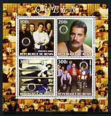 Eritrea 2003 Backstreet Boys perf sheetlet containing set of 4 values each with Rotary International Logo unmounted mint