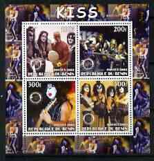 Ivory Coast 2003 Kiss #2 perf sheetlet containing set of 4 values each with Rotary International Logo unmounted mint