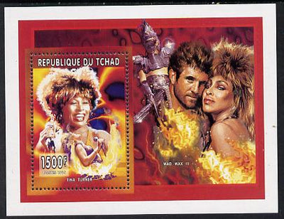 Chad 1996 Entertainers - Tina Turner perf m/sheet unmounted mint. Note this item is privately produced and is offered purely on its thematic appeal.