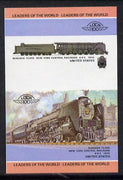 St Vincent - Bequia 1984 Locomotives #1 (Leaders of the World) 35c (4-8-4 New York Central Niagara Class) imperf se-tenant progressive proof pair with Country name and value omitted unmounted mint