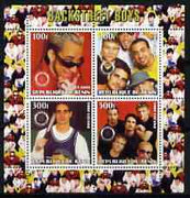 Ivory Coast 2003 Backstreet Boys perf sheetlet containing set of 4 values each with Rotary International Logo unmounted mint