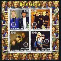 Ivory Coast 2003 The Bee Gees perf sheetlet containing set of 4 values each with Rotary International Logo unmounted mint