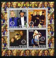 Ivory Coast 2003 The Bee Gees perf sheetlet containing set of 4 values each with Rotary International Logo unmounted mint