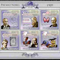 Guinea - Bissau 2009 Nobel Prize Winners for 1908 perf sheetlet containing 6 values unmounted mint Yv 3026-31