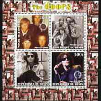 Ivory Coast 2003 The Doors (pop group) perf sheetlet containing set of 4 values each with Rotary International Logo unmounted mint