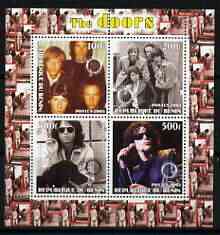 Ivory Coast 2003 The Doors (pop group) perf sheetlet containing set of 4 values each with Rotary International Logo unmounted mint