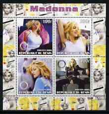 Ivory Coast 2003 Madonna perf sheetlet containing set of 4 values each with Rotary International Logo unmounted mint