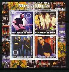 Ivory Coast 2003 Metallica perf sheetlet containing set of 4 values each with Rotary International Logo unmounted mint