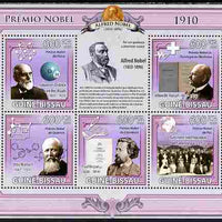 Guinea - Bissau 2009 Nobel Prize Winners for 1909 perf sheetlet containing 6 values unmounted mint Yv 3032-37