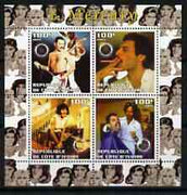 Benin 2003 Led Zeppelin perf sheetlet containing set of 4 values each with Rotary International Logo unmounted mint