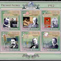 Guinea - Bissau 2009 Nobel Prize Winners for 1911 perf sheetlet containing 6 values unmounted mint Yv 3043-48