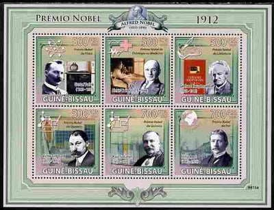 Guinea - Bissau 2009 Nobel Prize Winners for 1911 perf sheetlet containing 6 values unmounted mint Yv 3043-48