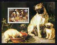 Eritrea 2003 Paintings of Dogs perf m/sheet with Scouts Logo unmounted mint