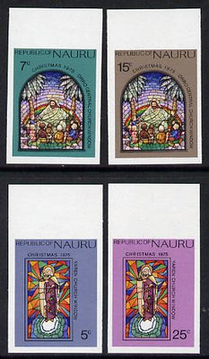 Nauru 1975 Stained Glass Windows Christmas set of 4 in unmounted mint imperf marginal singles