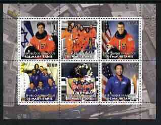 Mauritania 2003 Tribute to Space Shuttle 'Columbia' #1 perf sheetlet containing 6 values unmounted mint