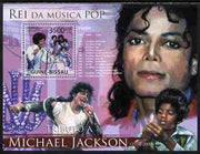 Guinea - Bissau 2009 Michael Jackson perf sheetlet containing 5 values unmounted mint Yv 3055-59