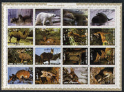 Umm Al Qiwain 1972 Animals #1 sheetlet containing 16 values unmounted mint (Mi 1130-45)