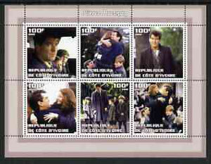 Ivory Coast 2002 Anthony Hopkins perf sheetlet containing 8 values unmounted mint