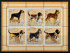 Ivory Coast 2002 Butterflies #1 (yellow border) perf sheetlet containing 6 values each with Scout logo unmounted mint