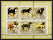 Ivory Coast 2002 Dogs #1 perf sheetlet containing 6 values each with Scout logo unmounted mint